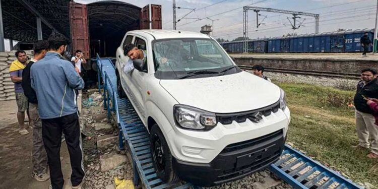 Maruti Suzuki's First Rail Delivery to Kashmir Valley