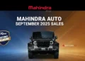 Mahindra Auto September 2025 Sales