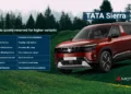 Tata Sierra variant-wise feature highlights showing ADAS Level 2+, triple screen infotainment, JBL audio and panoramic sunroof