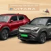 Maruti E Vitara electric SUV in red and silver showcasing front and side design