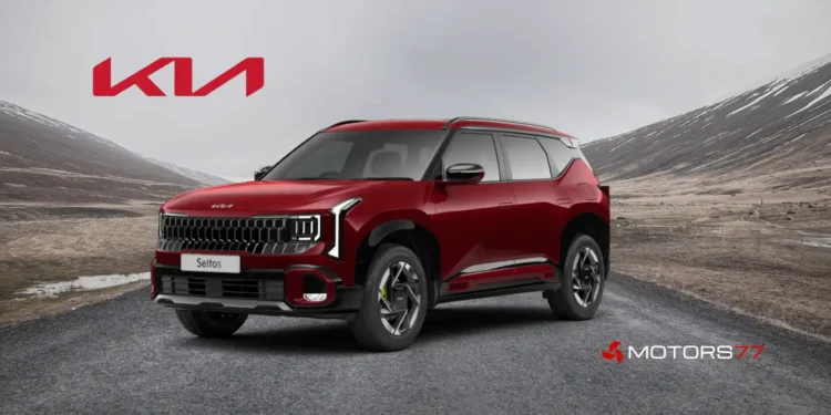 New Kia Seltos 2026 front view in red during India unveil