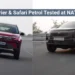 Tata Harrier and Safari petrol SUVs undergoing performance testing at NATRAX