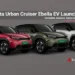 Toyota Urban Cruiser Ebella EV launched in India showing three colour options with exterior design highlights and electric SUV styling