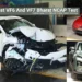 VinFast VF6 and VF7 Bharat NCAP crash test showing frontal and side impact results with both electric SUVs securing 5-star safety ratings