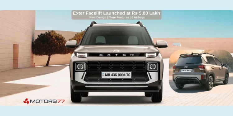 Hyundai Exter Facelift front design launched at Rs 5.80 lakh in India