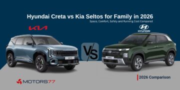 Hyundai Creta vs Kia Seltos 2026 comparison for family SUV buyers covering space comfort safety and running costs