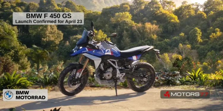 BMW F 450 GS adventure motorcycle India launch confirmed for April 23