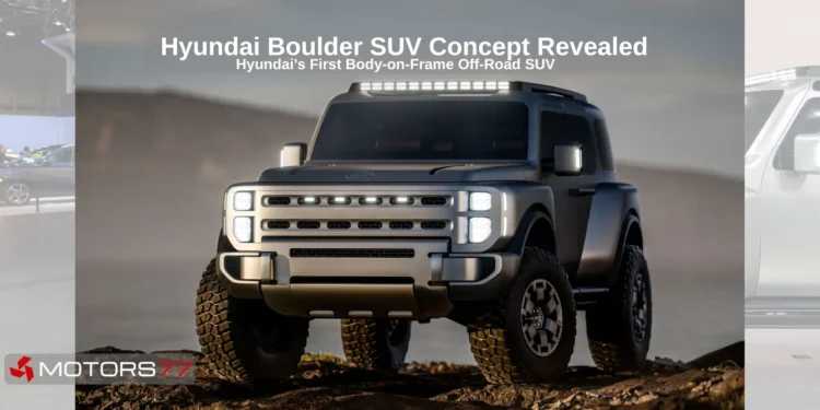 Hyundai Boulder SUV Concept off road SUV revealed at the New York Auto Show 2026