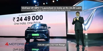 VinFast VF MPV 7 electric MPV launched in India at Rs 24.49 lakh with 517 km range