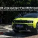 2026 Jeep Avenger Facelift front design with illuminated seven-slot grille revealed in Brazil
