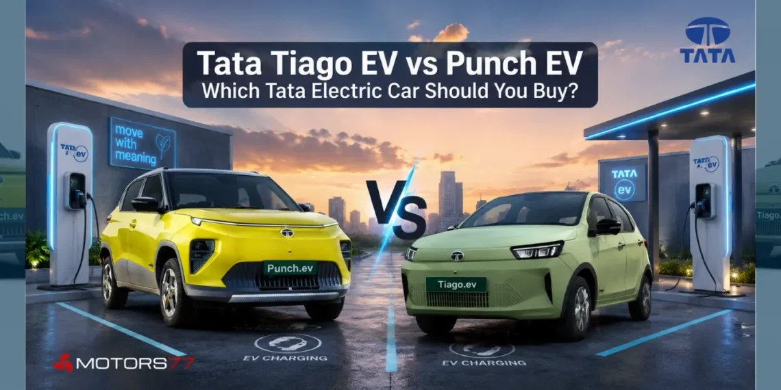 Tata Tiago EV vs Punch EV comparison, two affordable Tata electric cars side by side