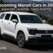 Upcoming Maruti cars in 2026 including the Brezza facelift, Baleno and e-Vitara