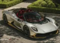 Aston Martin Valhalla Spider open cockpit hybrid supercar front three quarter view
